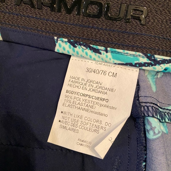 Under Armour UA Men’s Drive Printed Tropical Golf Shorts - Size 30 NWT - Picture 10 of 12